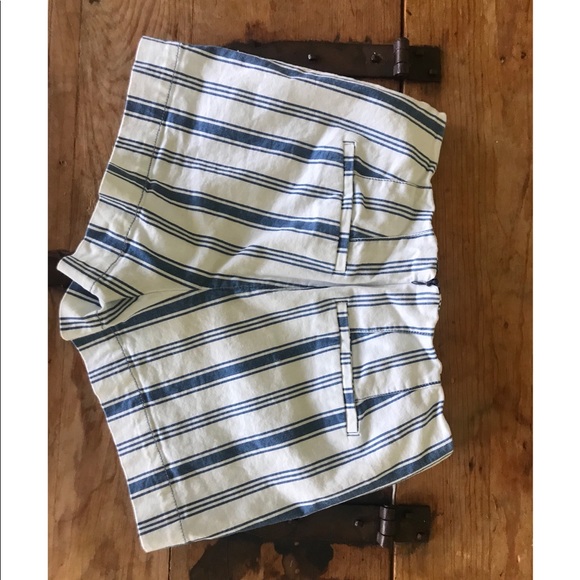 Blue and white striped shorts - Picture 3 of 5